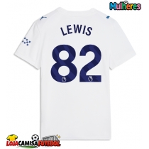 Camisa de Futebol Manchester City Rico Lewis #82 Equipamento Alternativo Mulheres 2026-27 Manga Curta